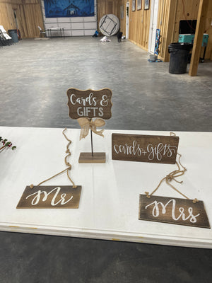 Signs For Rustic Wedding