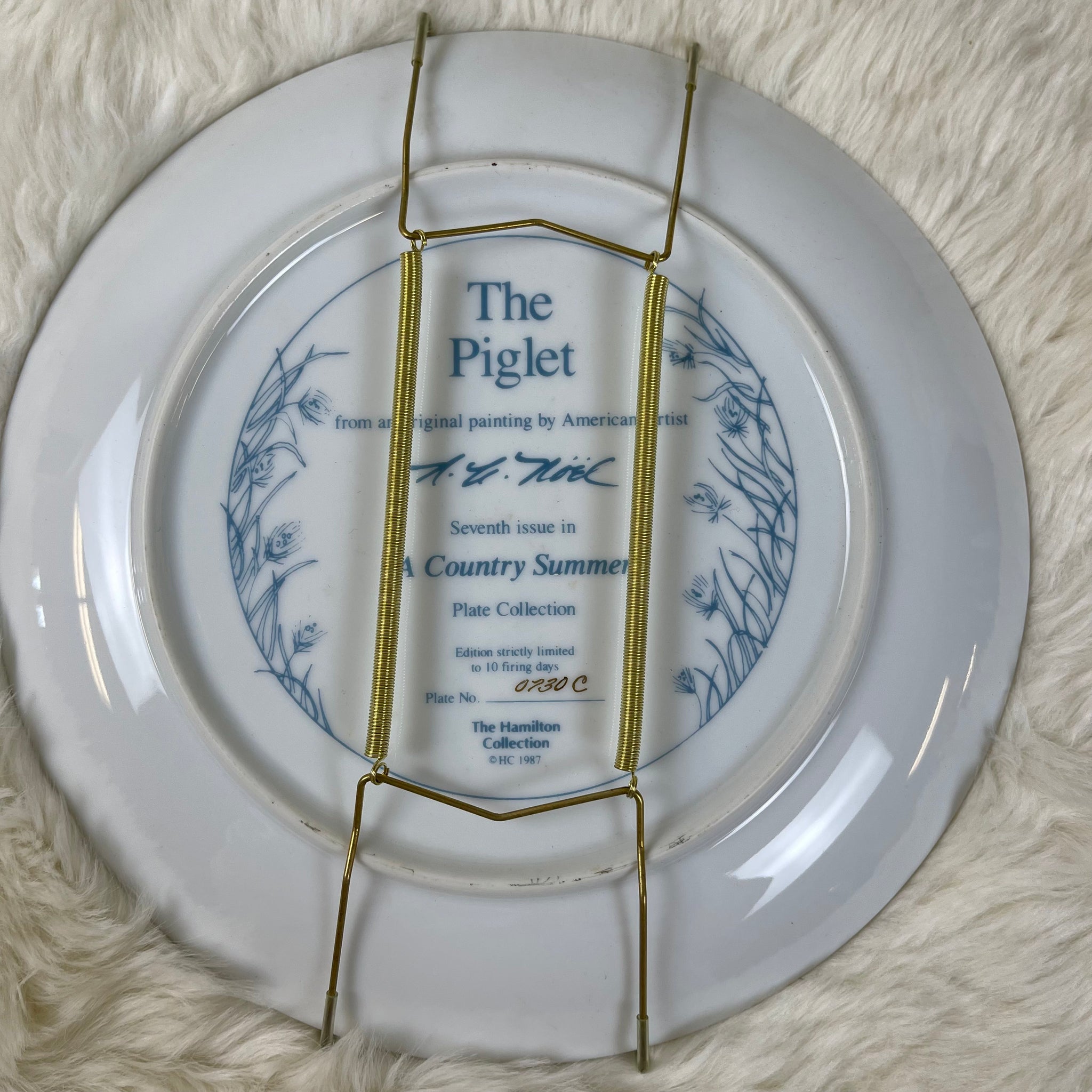 Hamilton Collection “The Piglet” Collectible Plate