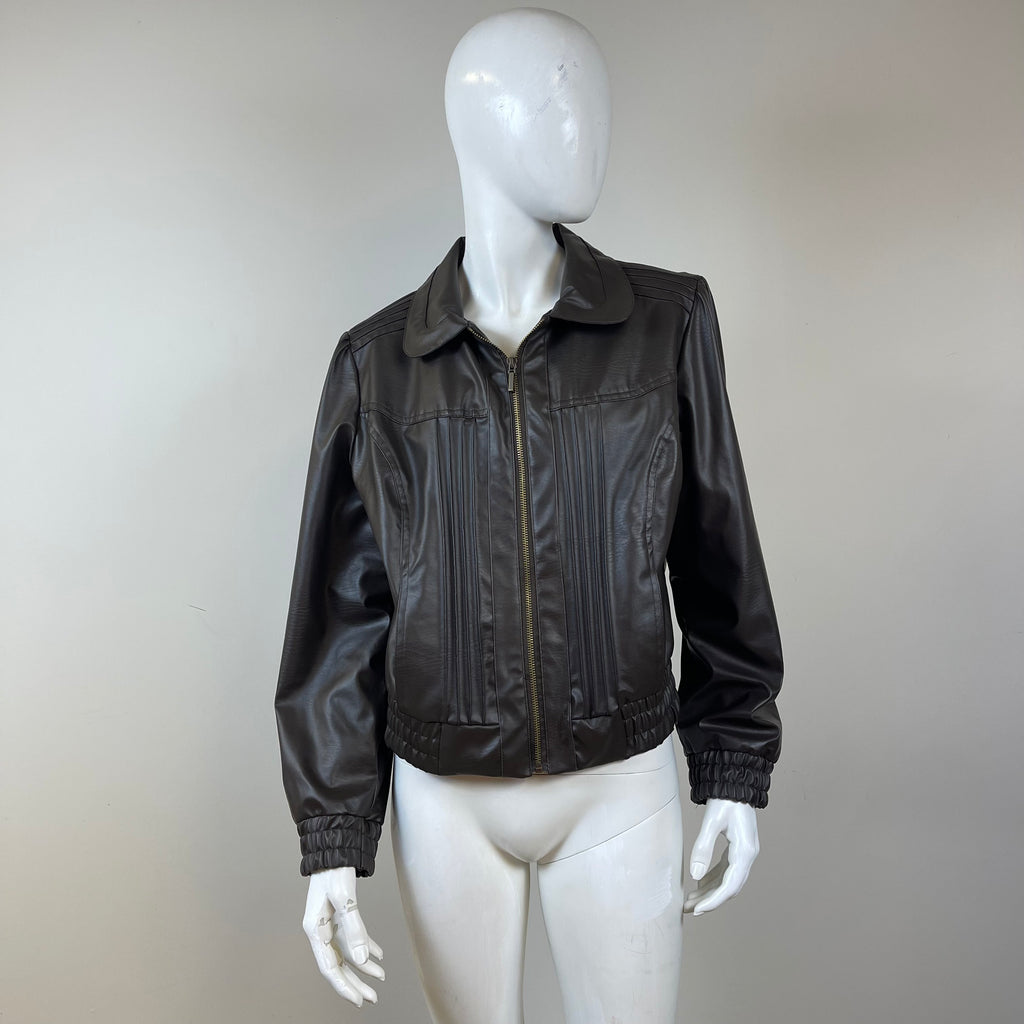 New Directions Faux Leather Jacket