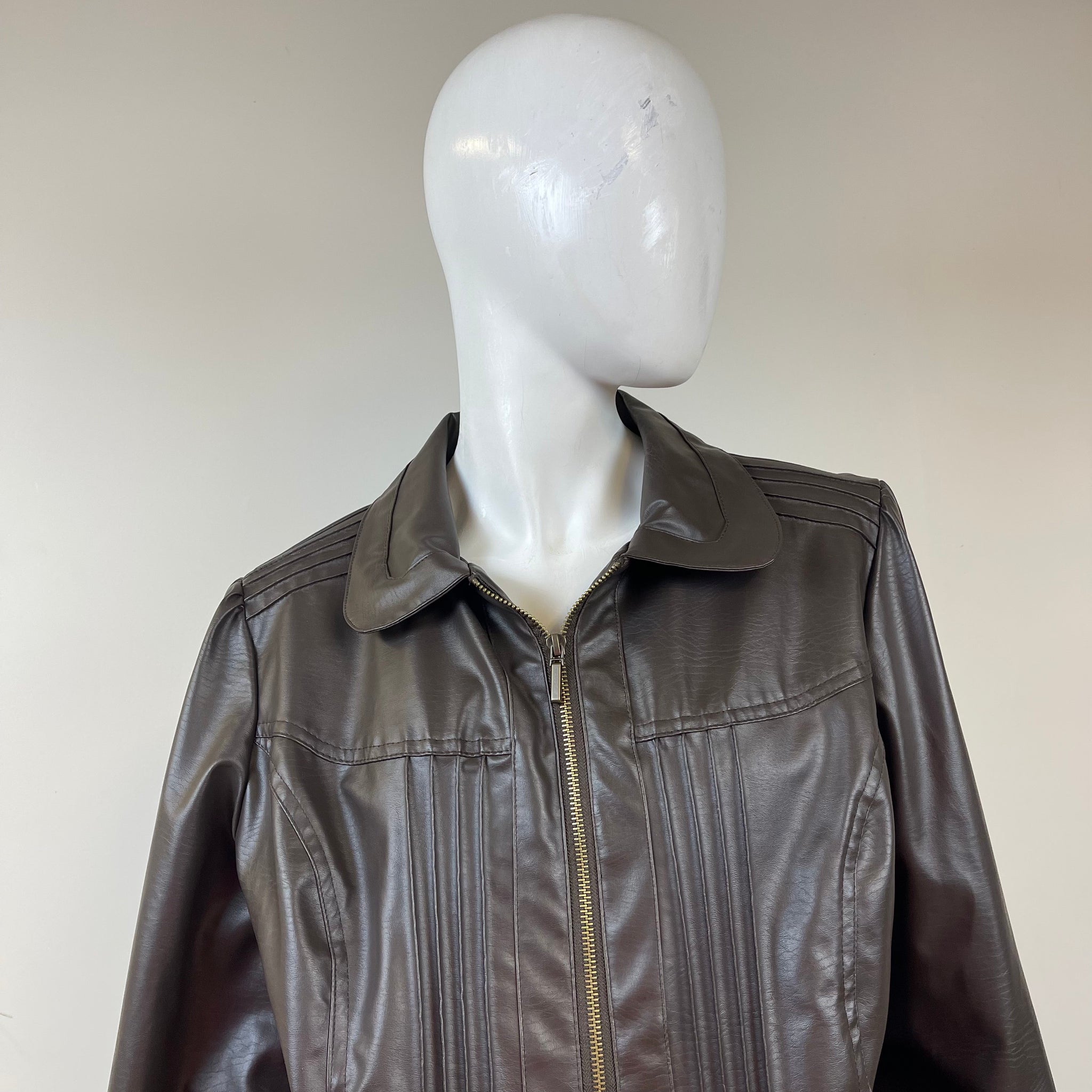 New Directions Faux Leather Jacket