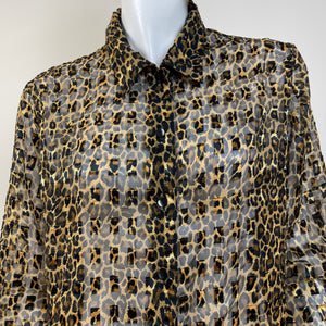 Notations Women’s Cheetah Print Blouse