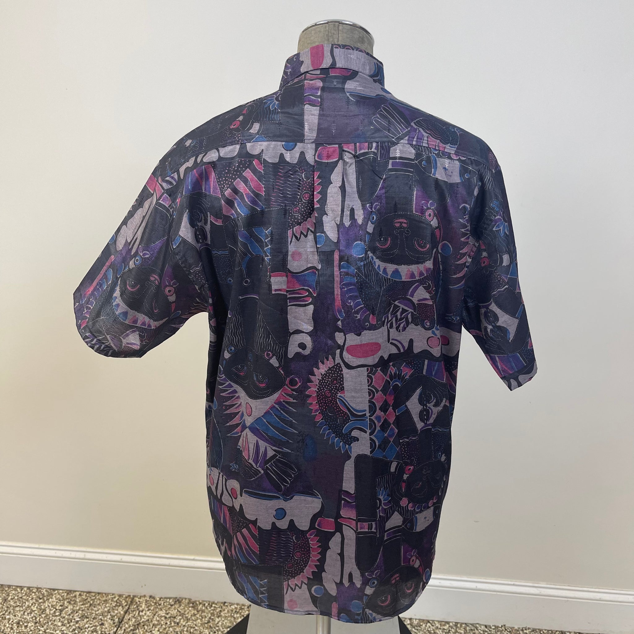 Vintage Cham Lagne Men’s Thai Silk Shirt