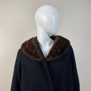 Vintage Lady Gambrell ILGWU Wool Coat with Mink Fur Collar