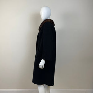 Vintage Lady Gambrell ILGWU Wool Coat with Mink Fur Collar