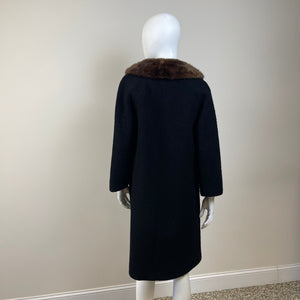 Vintage Lady Gambrell ILGWU Wool Coat with Mink Fur Collar