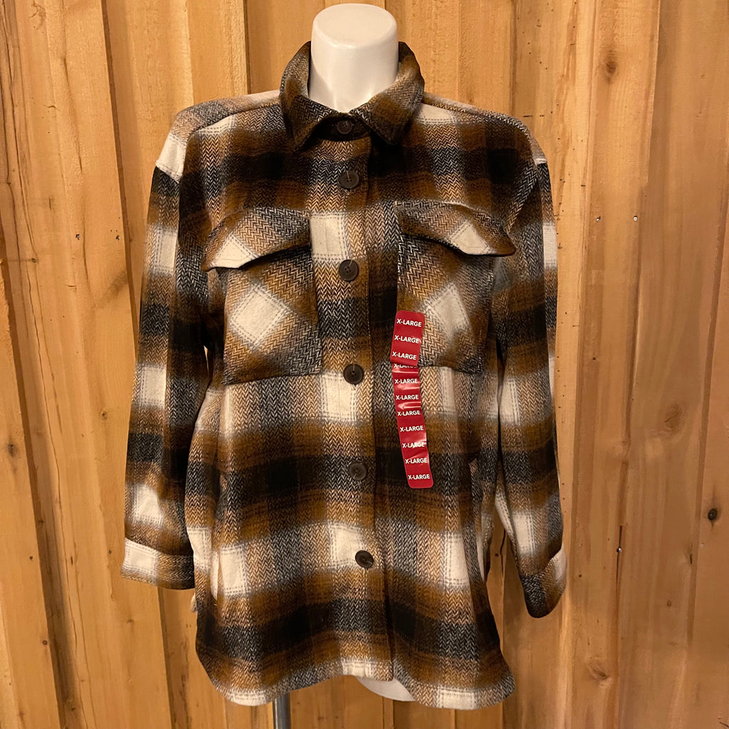 Members Mark Plaid Shacket (Size XL)