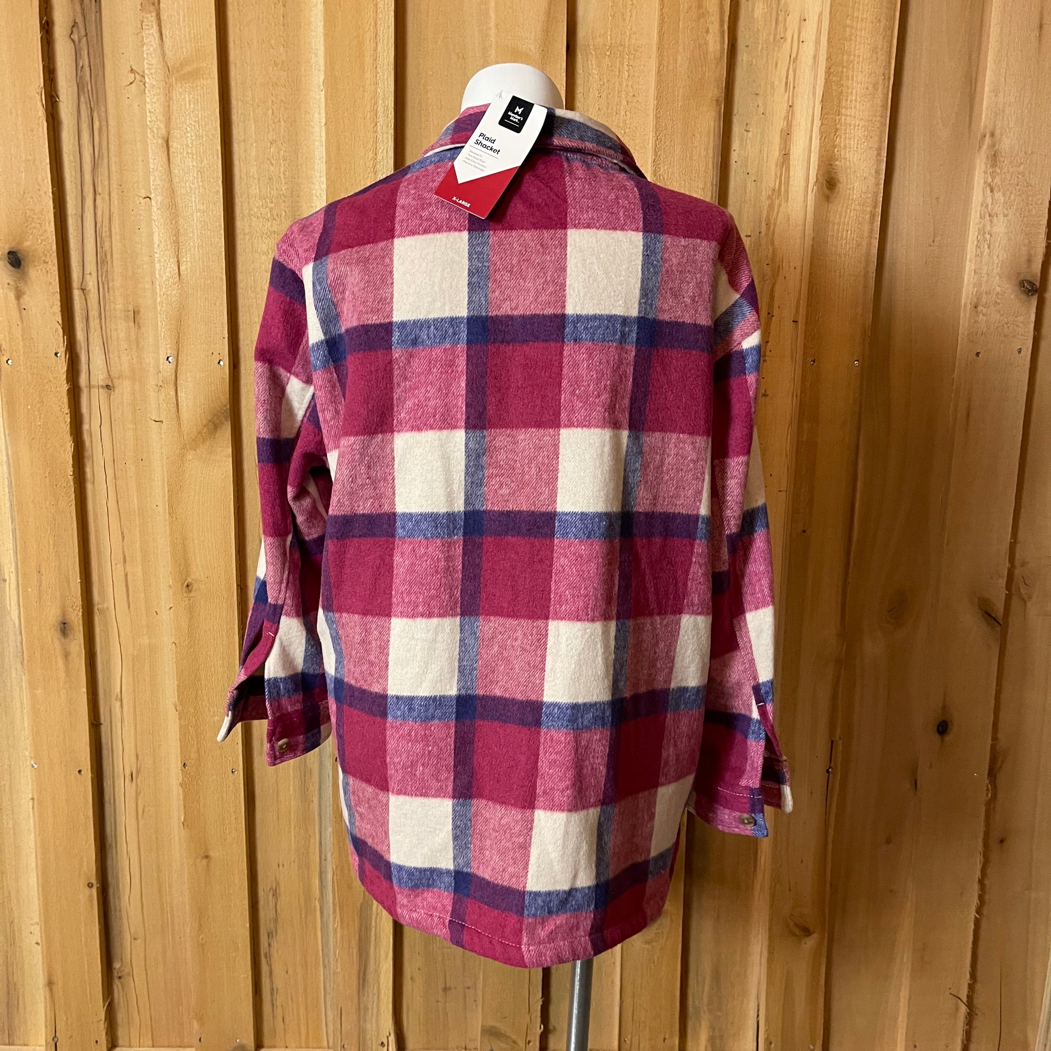 Members Mark Plaid Shacket (Size XL)