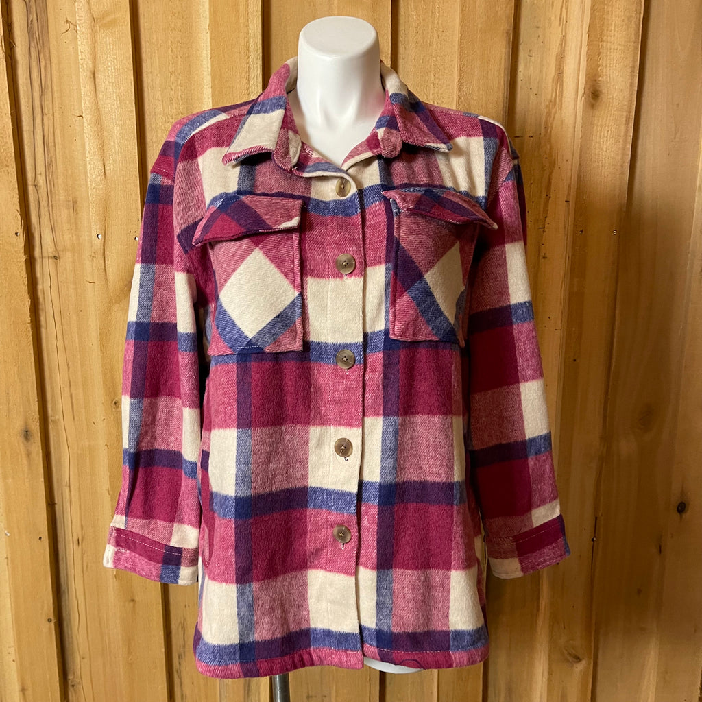 Members Mark Plaid Shacket (Size XL)