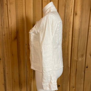 Tommy Bahama Two Palms Raw Edge Linen Jacket- White