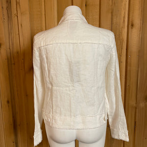 Tommy Bahama Two Palms Raw Edge Linen Jacket- White