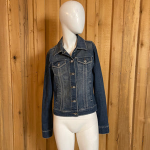 Guess Women’s Medium Wash Denim Jacket Style # Q9483800100