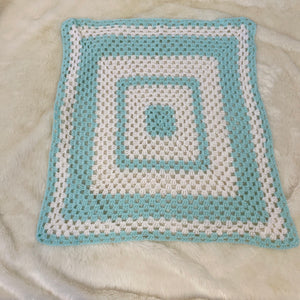 Beautiful Crocheted Baby Blanket/Lap Throw