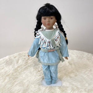 Vintage House of Lloyd Native American Porcelain Doll-1996