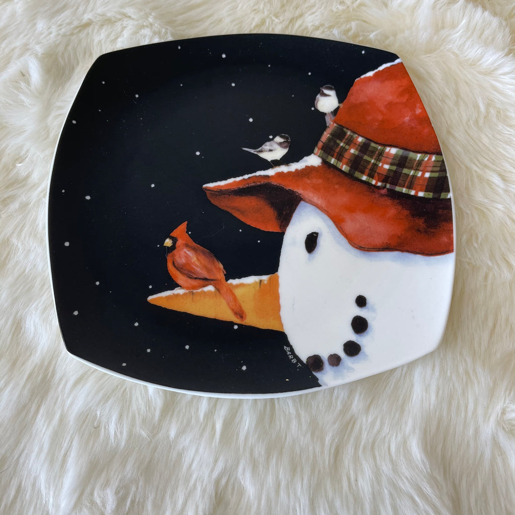 Decorative Snow Man Plate