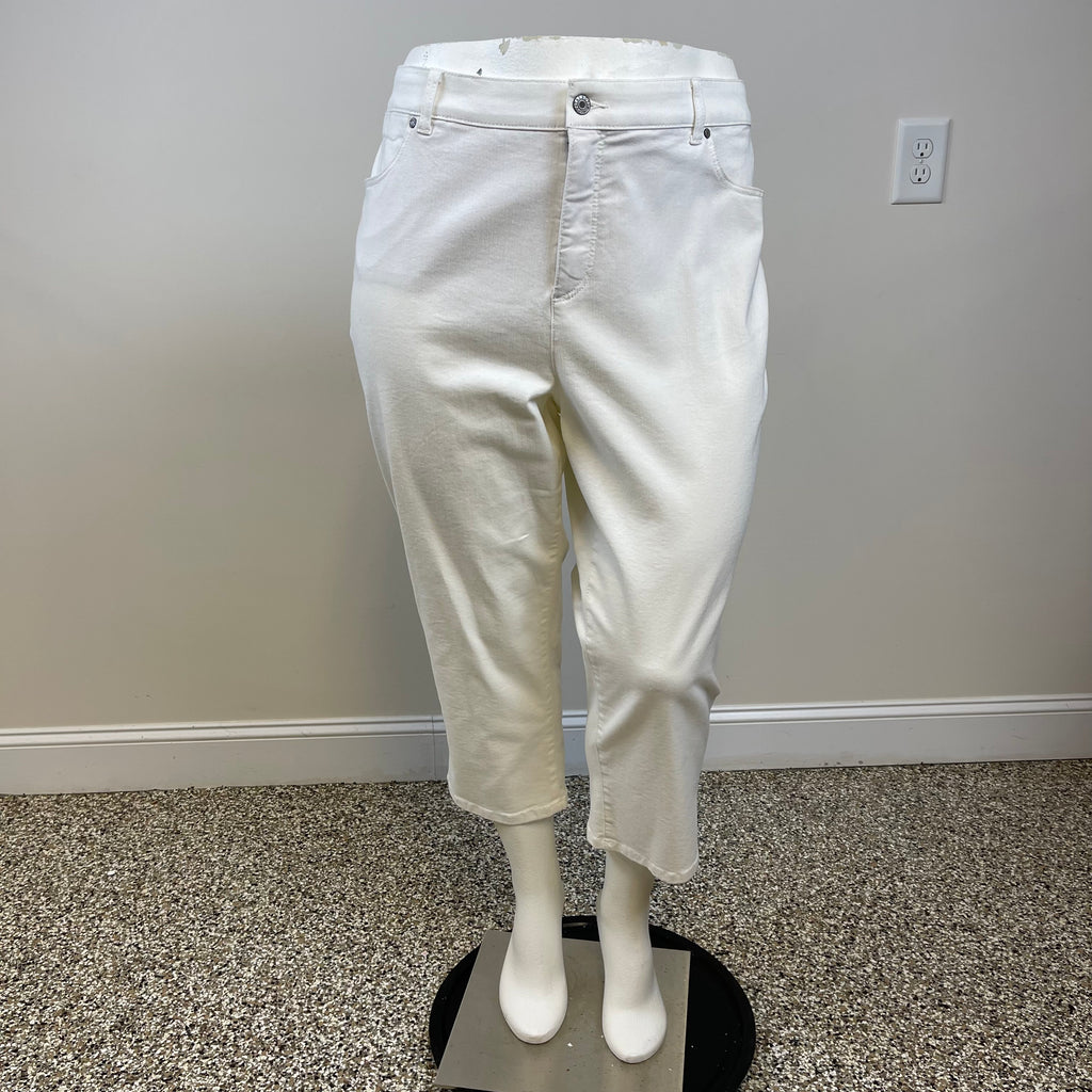 Talbot’s Plus Size White Denim Capris