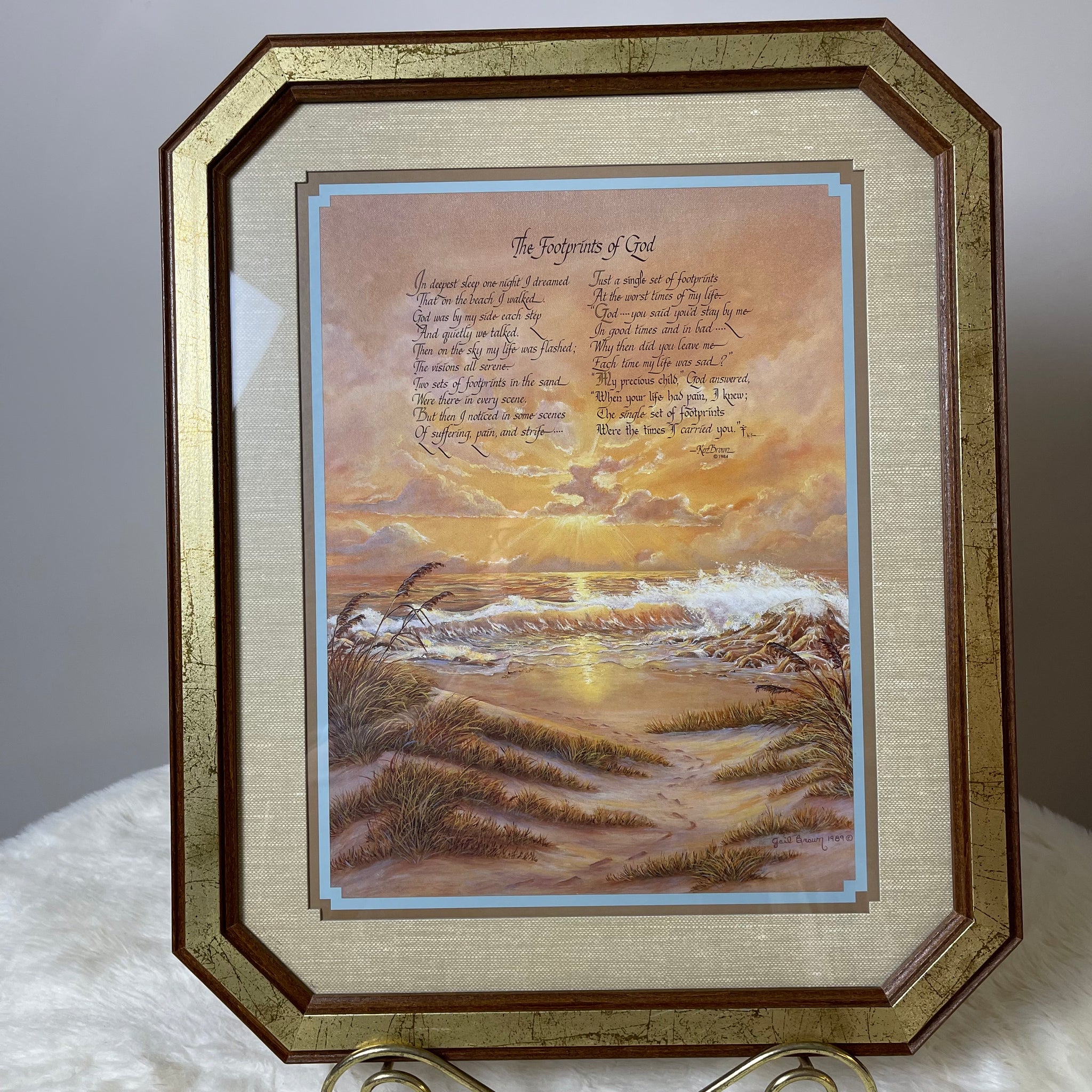 Framed Picture “Footprints in the Sand”