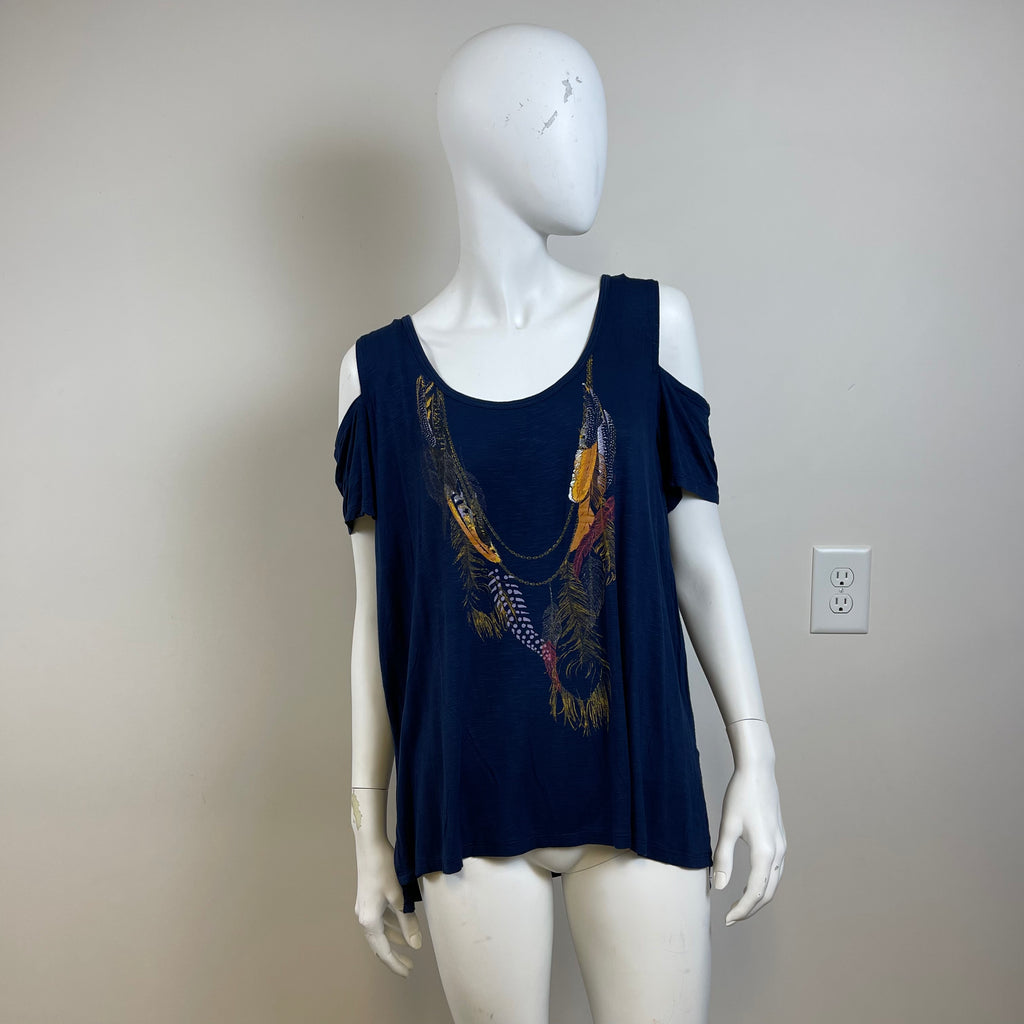 Jessica Simpson Cold Shoulder Graphic Tee