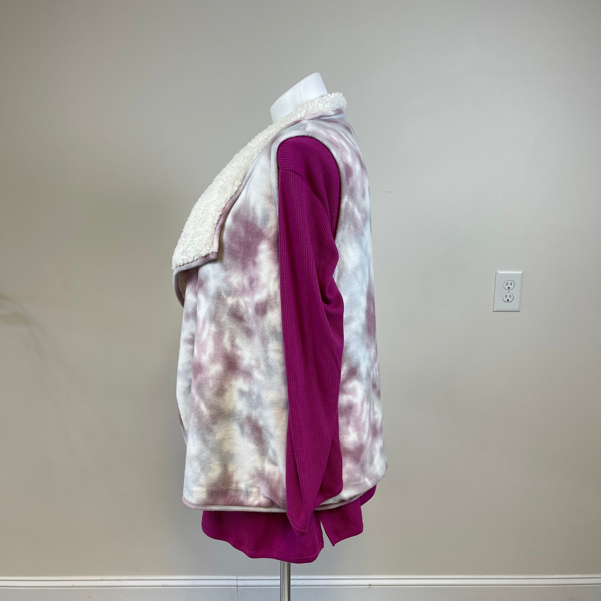 Adyson Parker Plus Size Tie Dyed Vest- pink