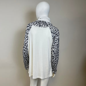 Leopard Print Turtle Neck Shirt