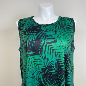 Plus Size Tropical Leaf Print Dress