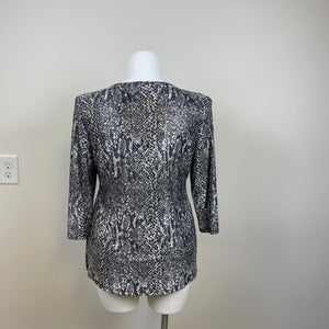 Cathy Snakeskin Print Blouse