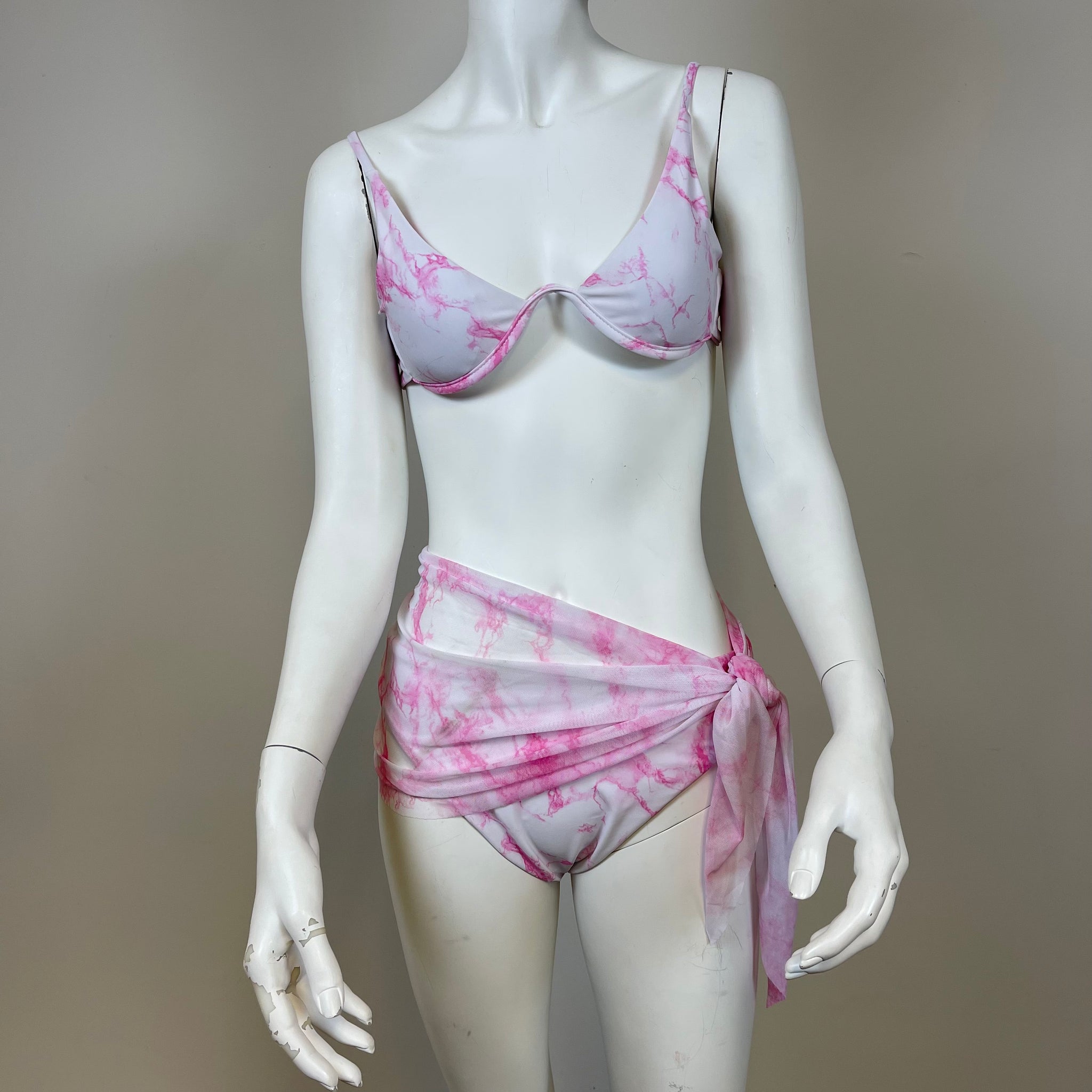 3 Piece Bathing Suit with Cheeky Bottoms