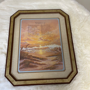 Framed Picture “Footprints in the Sand”