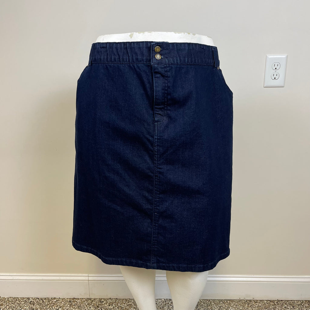 Woman Within Plus Size Jean Skirt