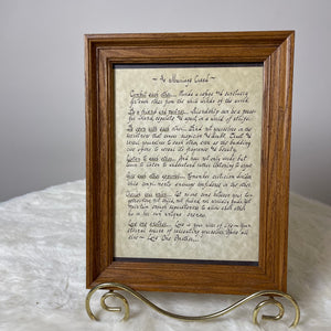 Framed Marriage Creed