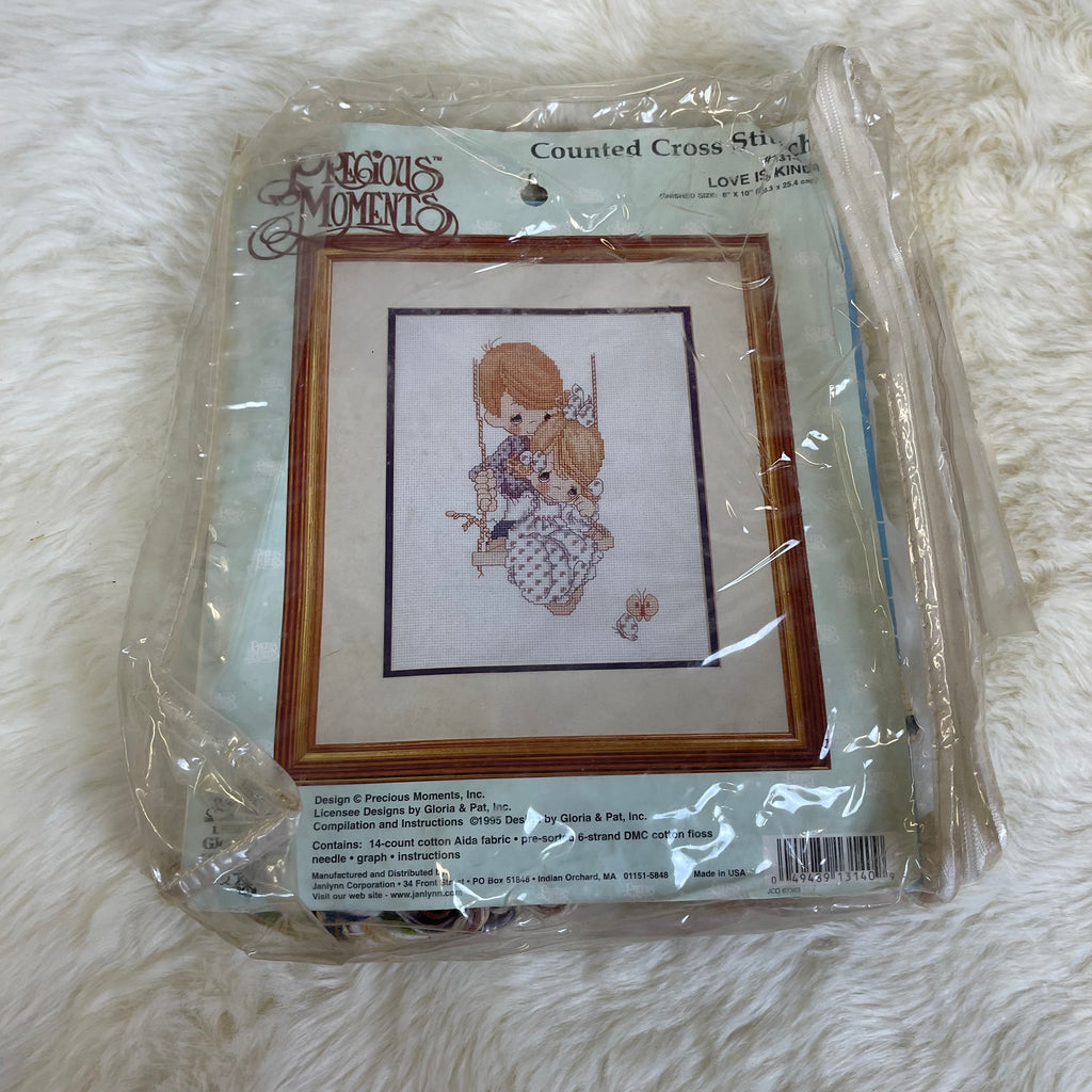 Vintage Precious Moments Counted Cross Stitch Kit