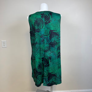 Plus Size Tropical Leaf Print Dress