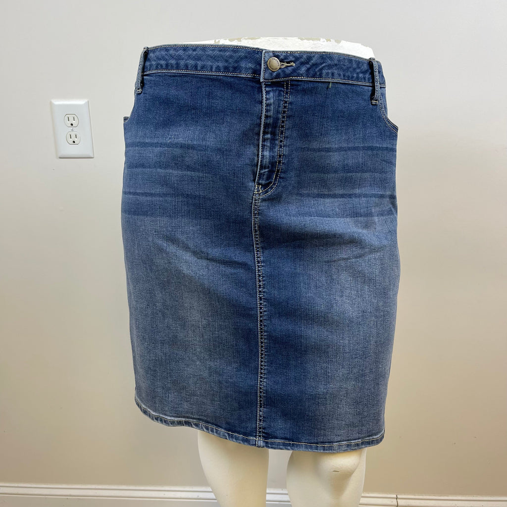 Westport Plus Size Denim Skirt