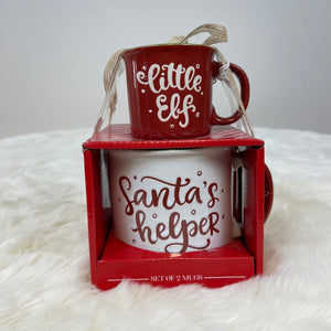 Holly & Joy Big & Little Mug Set