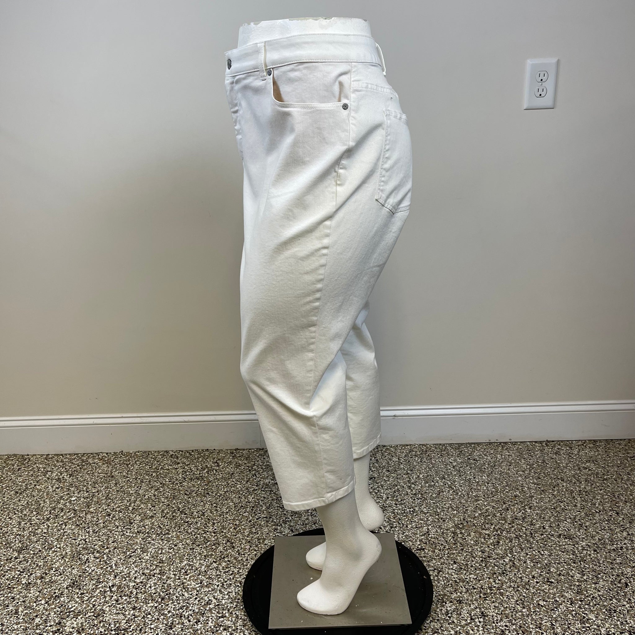 Talbot’s Plus Size White Denim Capris