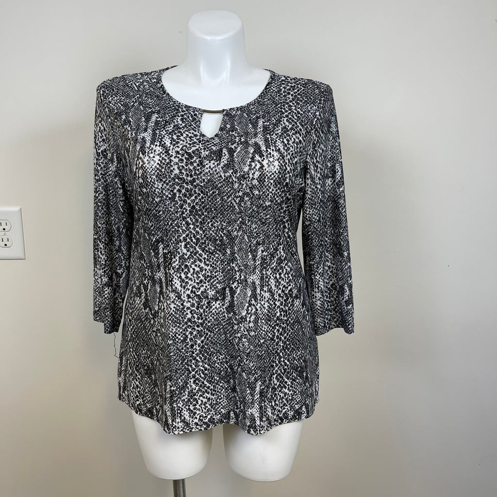 Cathy Snakeskin Print Blouse