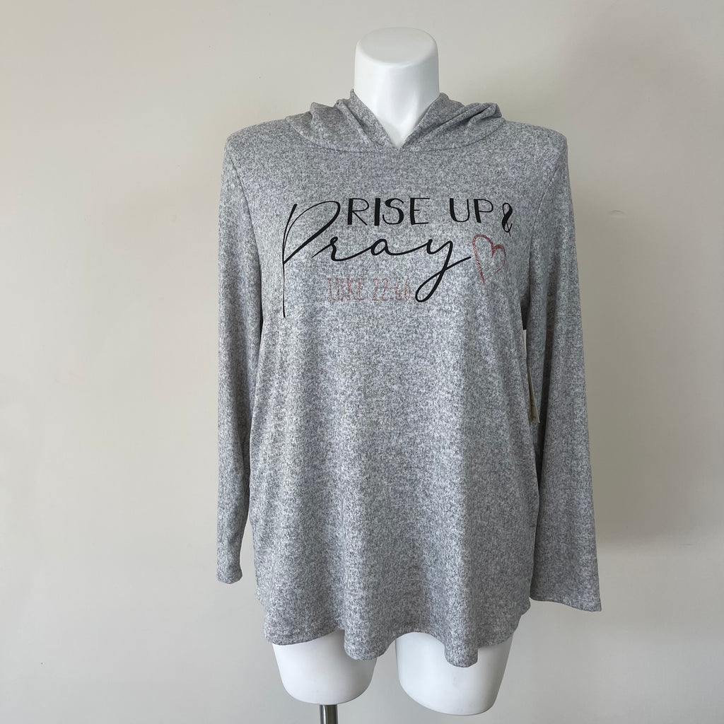 Retrology Plus Size Hoodie Sweat Shirts with Inspirational Quote