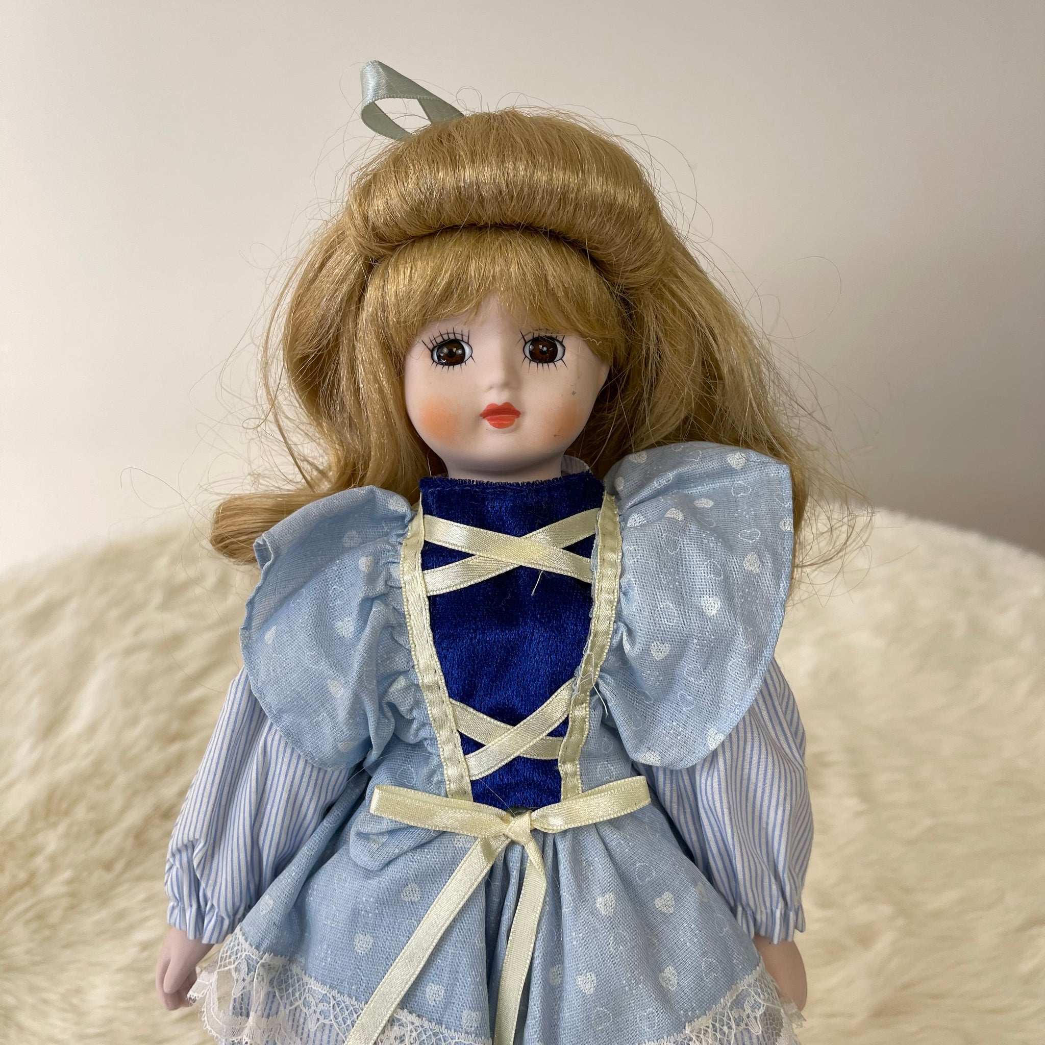 Vintage Musical Porcelain Doll