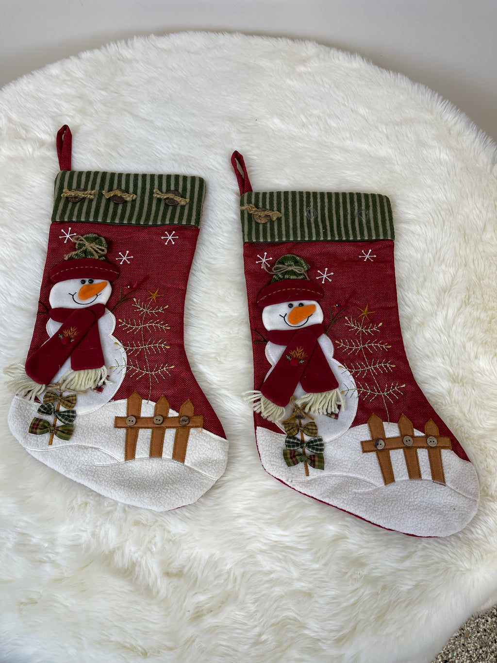 Set of 2 Matching Snowmen Stockings