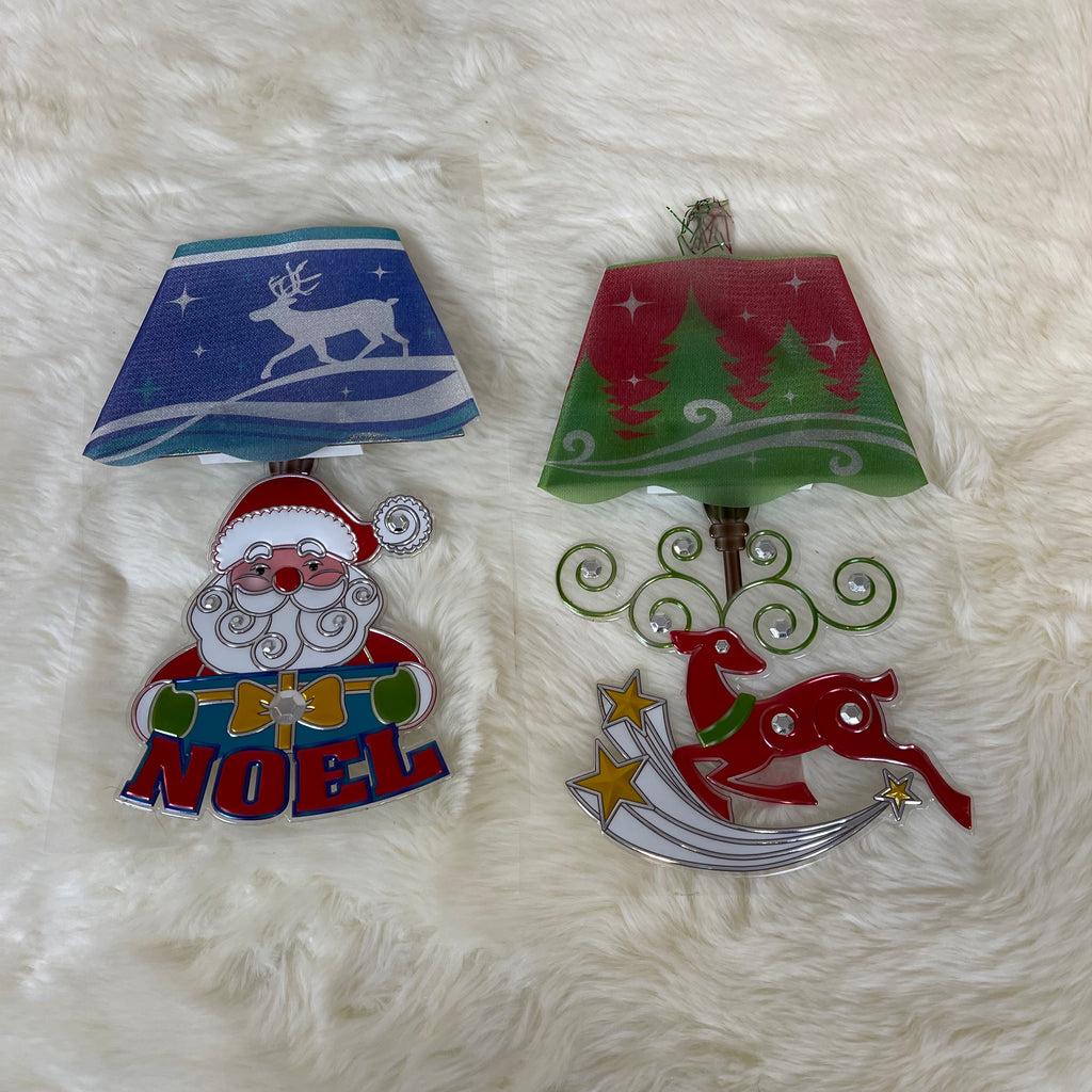 Set of 2 Solar Powered Christmas Window Decals