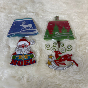 Set of 2 Solar Powered Christmas Window Decals