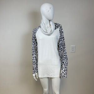 Leopard Print Turtle Neck Shirt