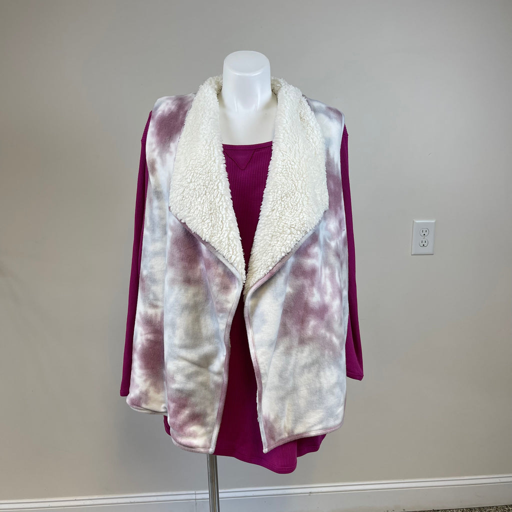 Adyson Parker Plus Size Tie Dyed Vest- pink