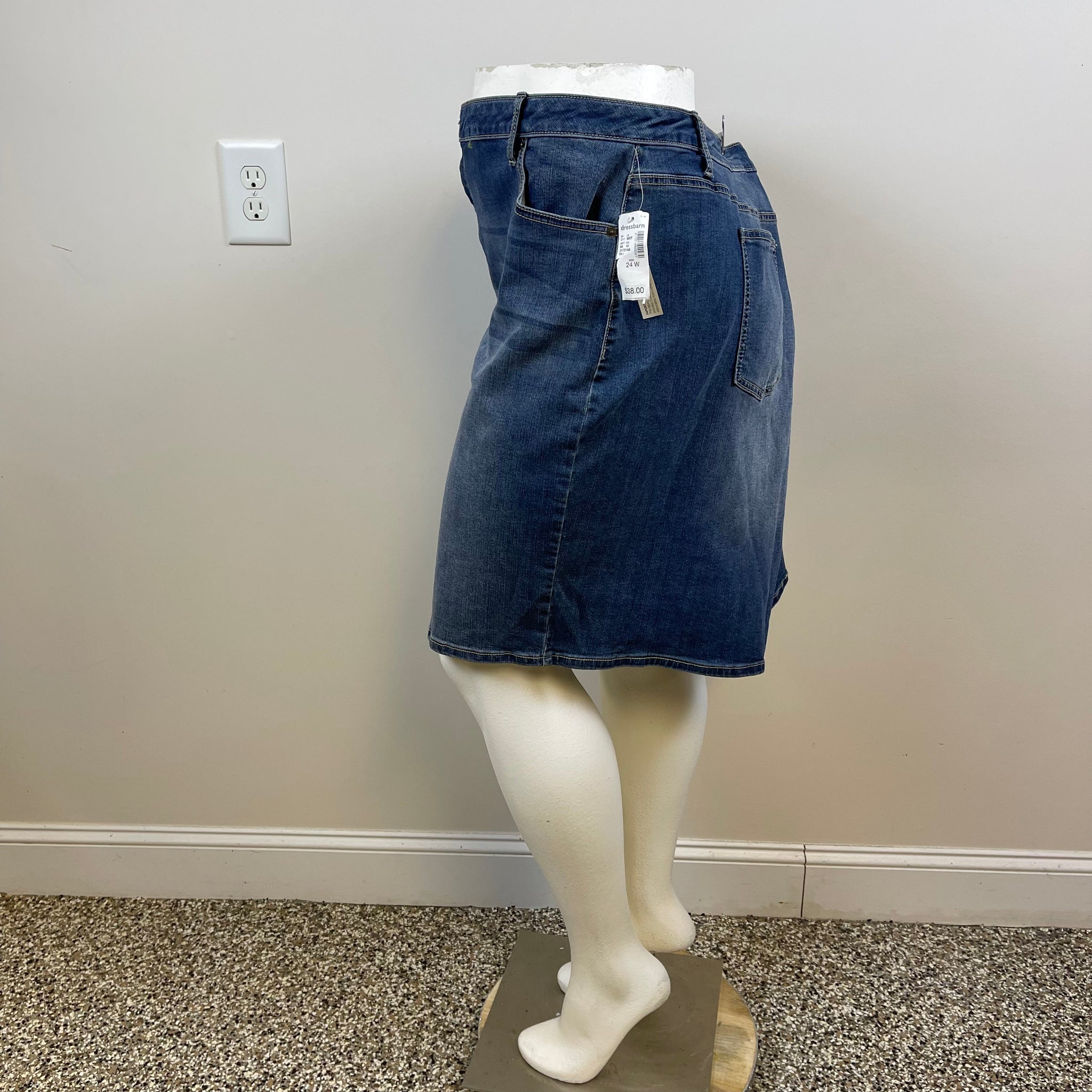 Westport Plus Size Denim Skirt