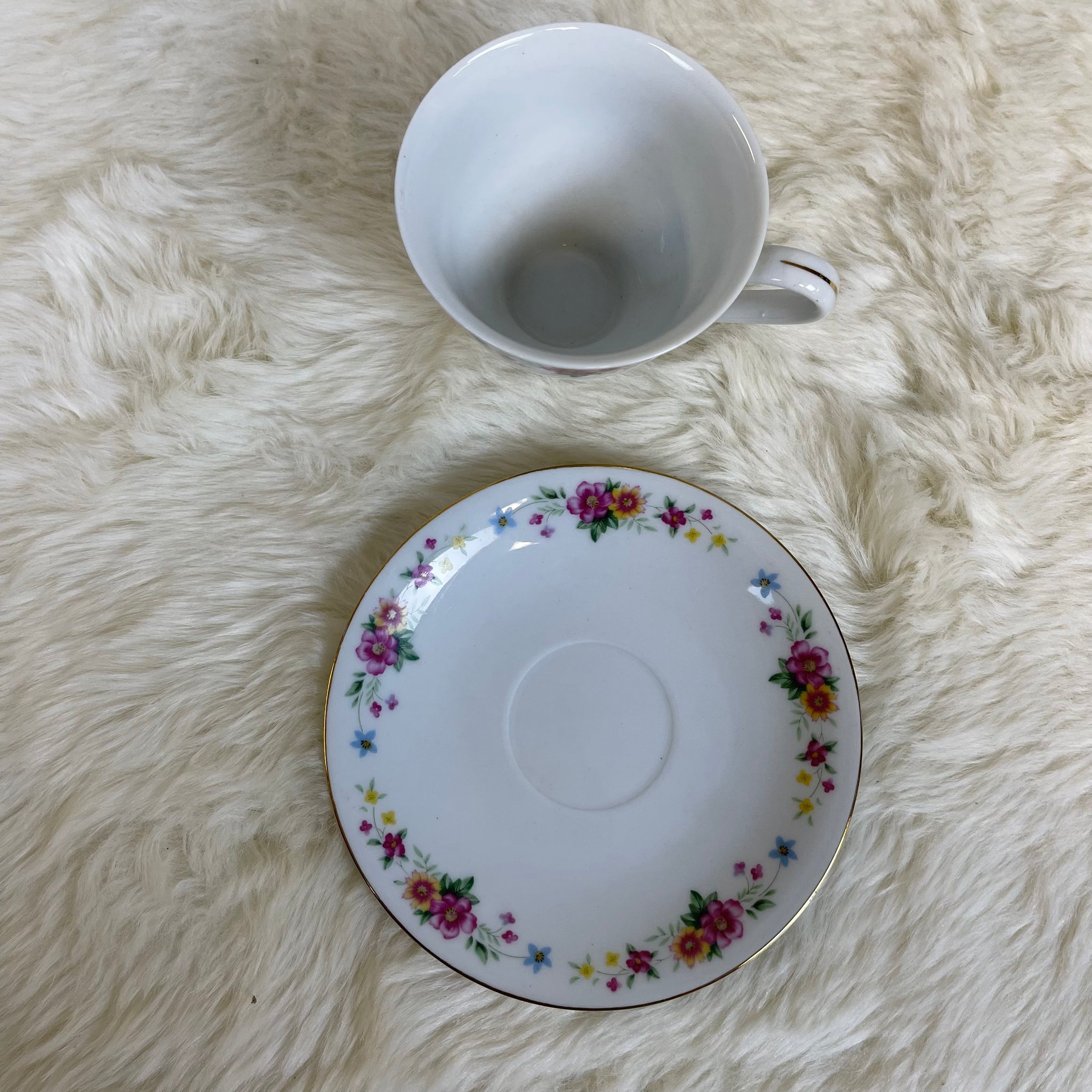 Vintage C. Art HK Teacup & Saucer