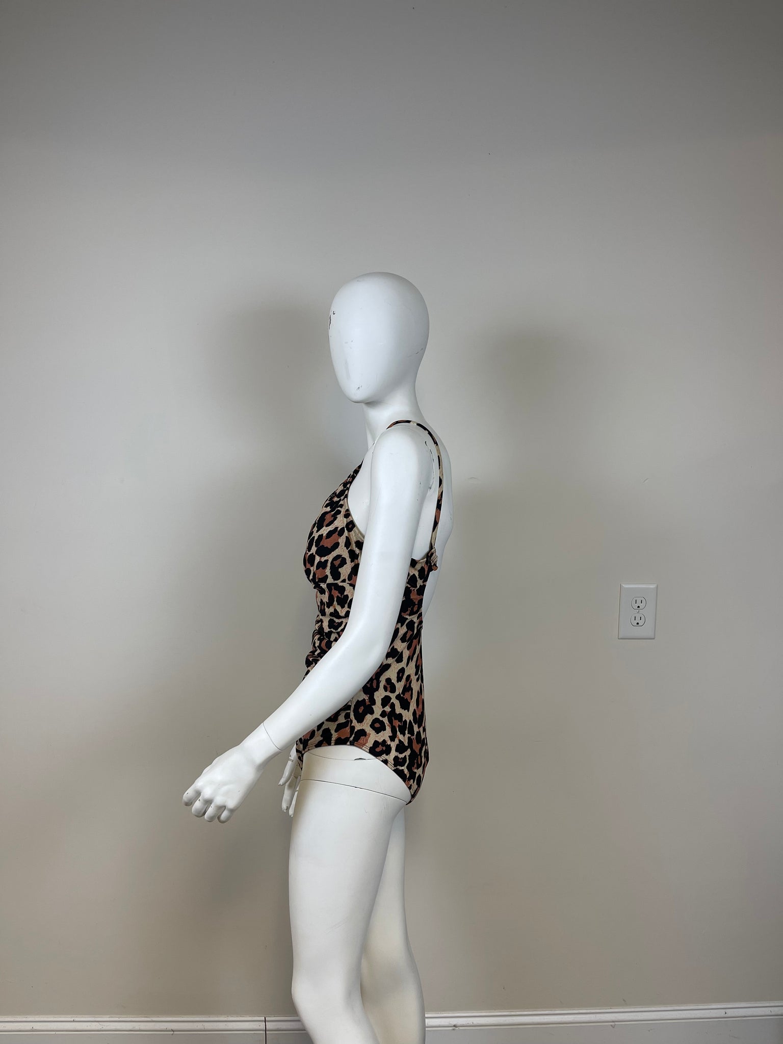 Leopard Print One Piece Bathing Suit