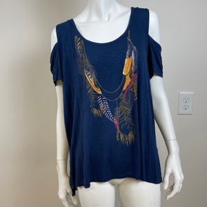 Jessica Simpson Cold Shoulder Graphic Tee