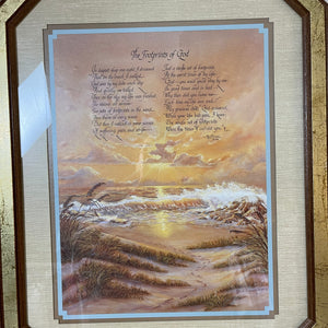 Framed Picture “Footprints in the Sand”