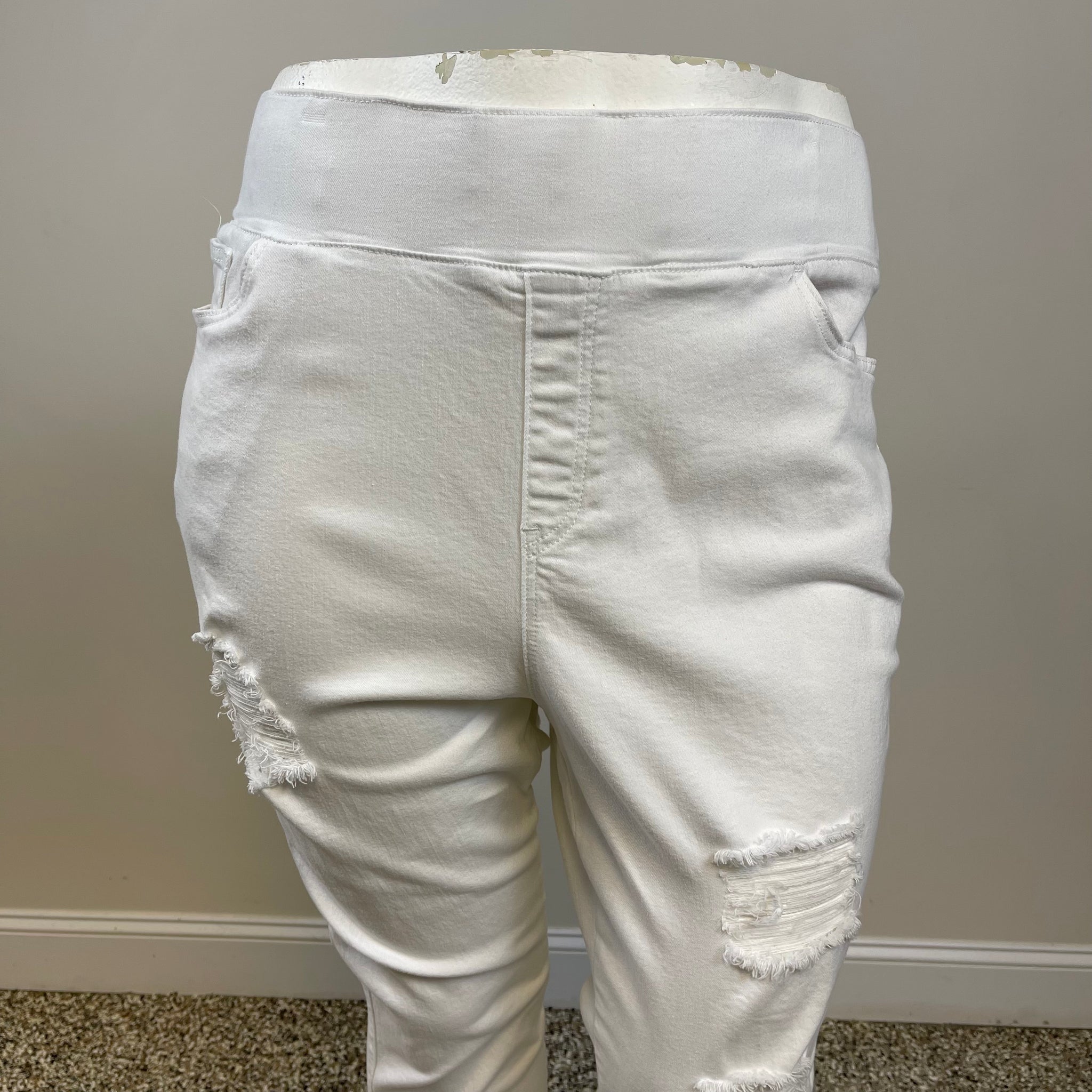 Fashion to Figure White Distressed Denim Jeans