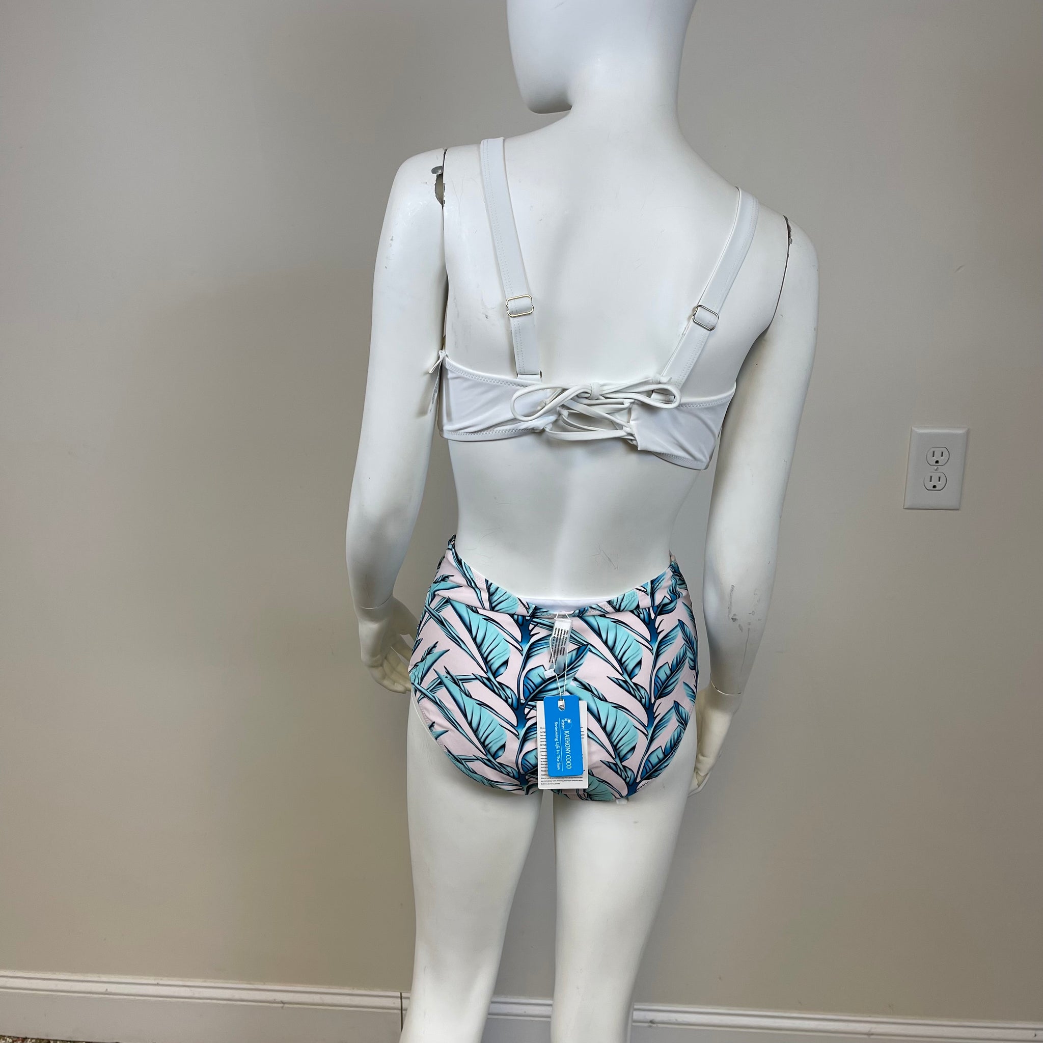 Kaehony Coco 2 Piece Bathing Suit with High Waisted Bottoms