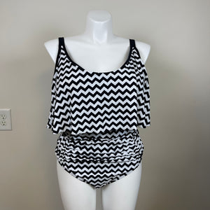 Plus Size Tankini Bathing Suit with High Waisted Bottoms